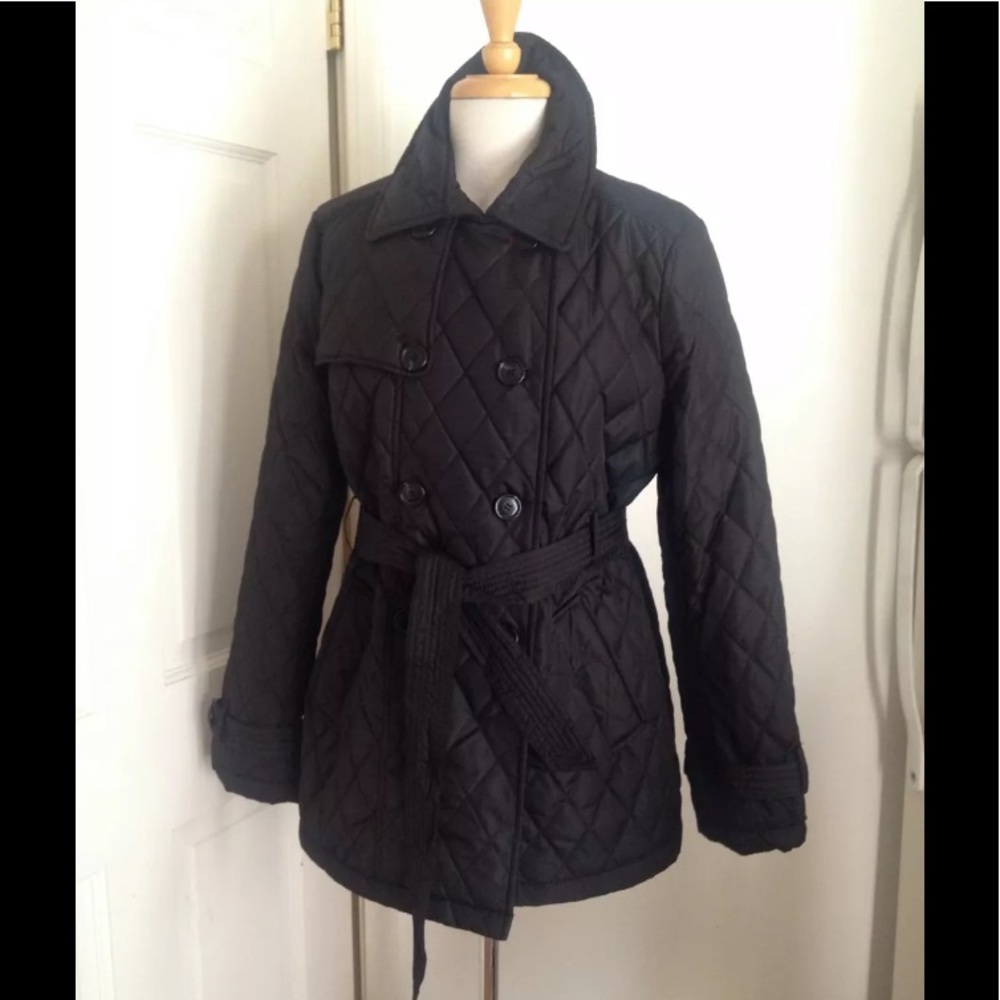 Tommy Hilfiger quilted belted jacket black S,XL